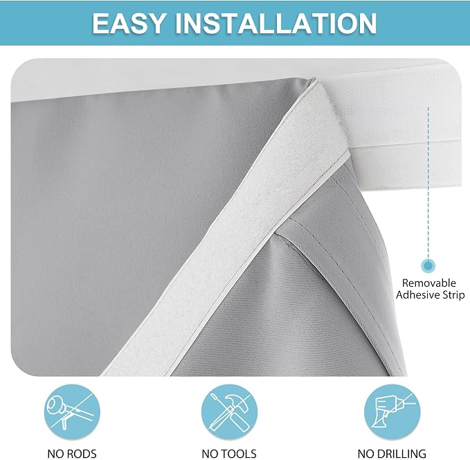 RYB HOME Blackout Door Window Curtains - Image 2