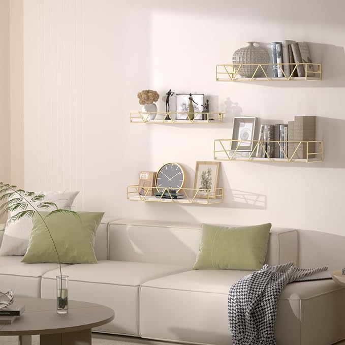Floating Shelves Set of 4, Wood Wall Shelf, Farmhouse Shelf - Image 2