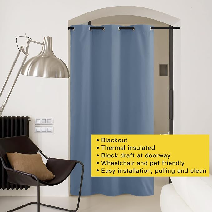 NICETOWN Stone Blue Door Curtain - Image 3