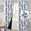 H.VERSAILTEX 100% Blackout Curtains 84 inch Length 2 Panels Set Cattleya Floral by HVERSAILTEX