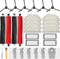 28 Pack Accessories Compatible with Roborock Q5 Pro/Q5 Pro+,Q8 Max/Q8 Max+ Vacuum Robot,Parts Include:2 Dual Roller Brush,6 Side Brush,4 HEPA Filter,8 Mop Cloth,6 Dust Bag,1 Cleaning Tool&1 Screwdrive