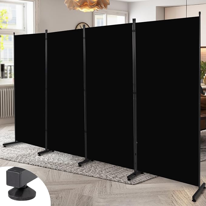 Room Divider Folding Privacy Screens, 6FT Tall Divider by HOMSCREENER