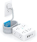 PD30W USB C Power Strip Surge Protector 15Ft, 1080J Desk Charging Station | 8 by HANYCONY