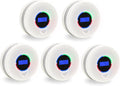 10-Year Battery Smoke and Carbon Monoxide Detector, 2-in-1 Smoke CO Alarm with Digital Display, Reliable Fire and CO Alarm for Home, Bedroom, Kitchen (5 Pack)