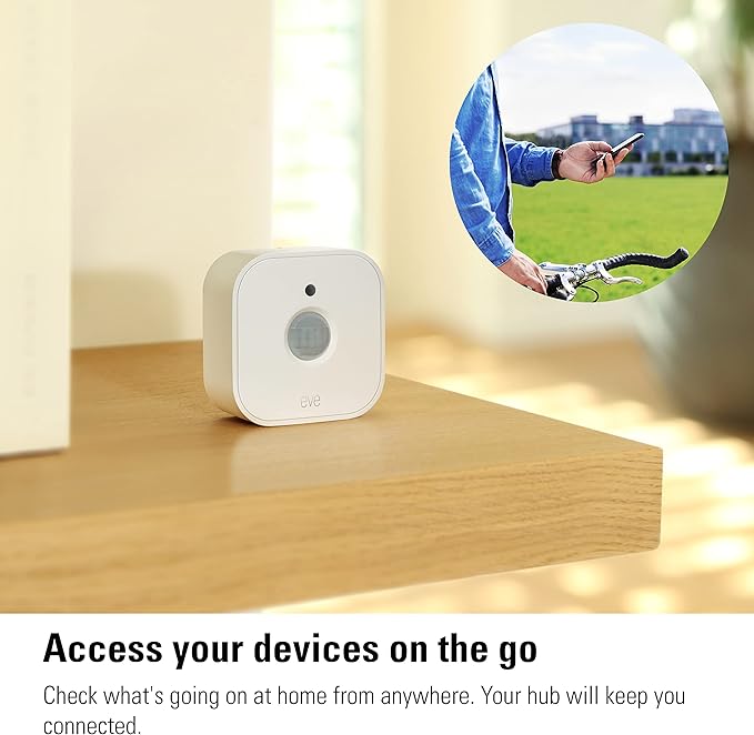 Eve Motion (Matter) - Smart Motion Sensor with Light Sensor, IPX3 Water Resistance, Automatic Activation of Lights and Devices, Thread