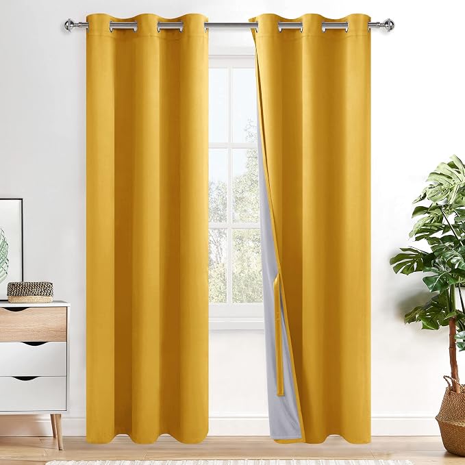 XWZO Full Shading Blackout Curtains 84 Inches Length by XWZO