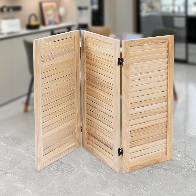 3 Panel Room Divider Short, Short Folding Privacy Screen, Freestanding Privacy - Image 3