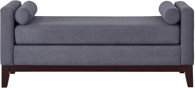 51" Full Size End of Bed Bench for Bedroom Living Room, Dark Grey. - Image 7