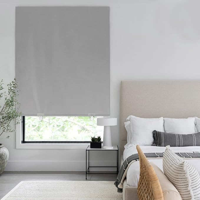 LazBlinds 100% Blackout Roller Shades, Thermal Insulated UV Protection Privacy - Image 5