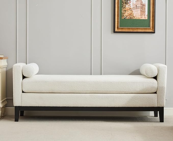 KEIKI Oversize Boucle Bench Ottoman by KEIKI
