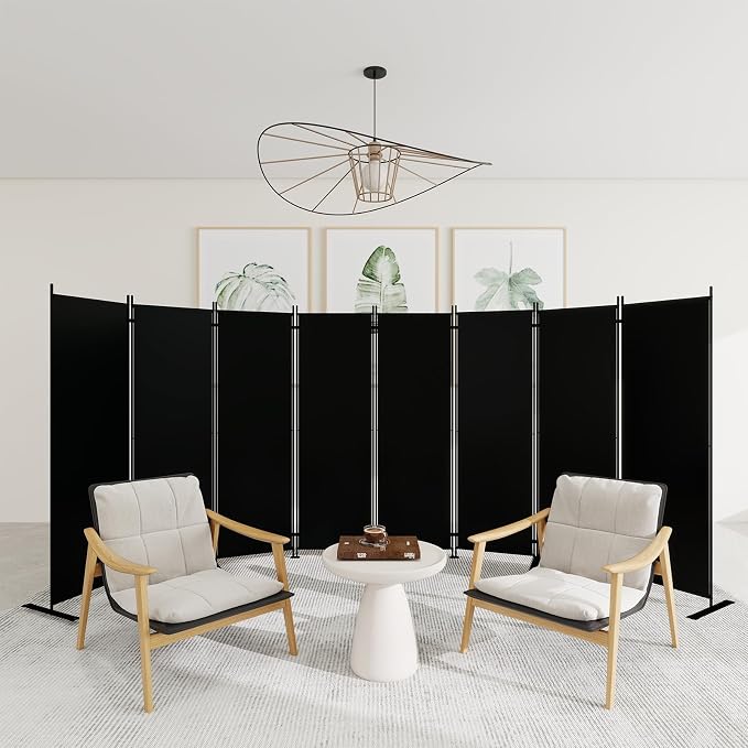 T&Jero 8-Panel Folding Room Divider, 6ft Tall Portable Privacy Screen Wall by TJero