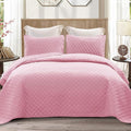 Exclusivo Mezcla Reversible California King Quilt Set, Bright Pink | by ExclusivoMezcla