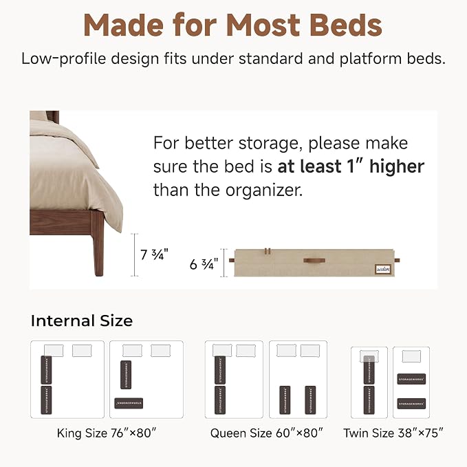 StorageWorks 7 Inch Low Profile Under Bed Storage Containers - Image 6
