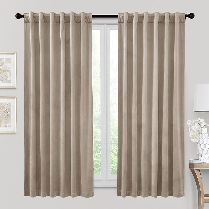 RYB HOME Velvet Room Darkening Curtains by RYBHOME