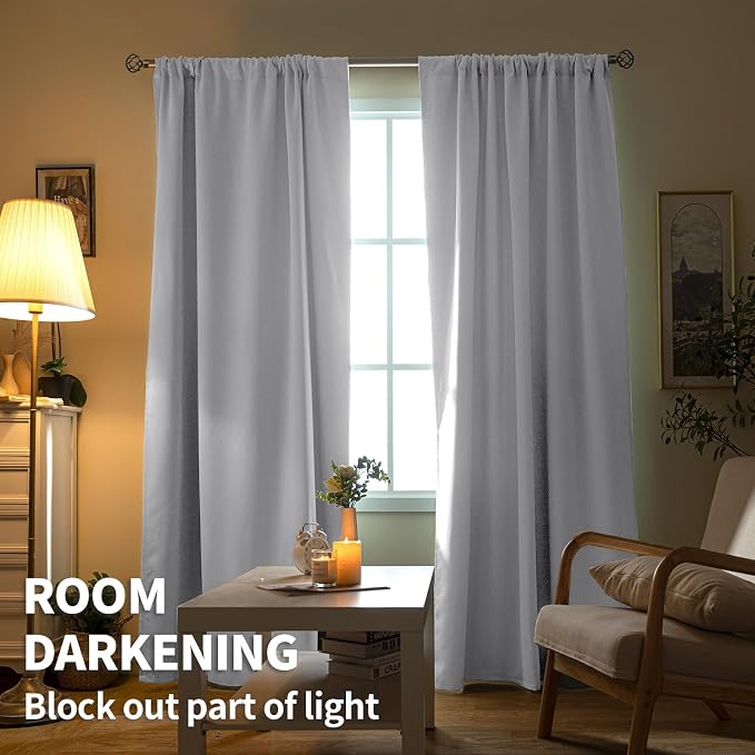 BGment Room Darkening Curtains 45 Inch Length - Image 2