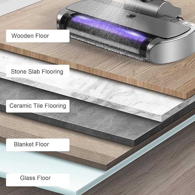 Diydeg Wet Dry Vacuum Cleaner, 550ml Water Tank Spray Automatic Vacuum Mop Electric Hardwood Floor Area Rug Cleaner, Hard Floor Cleaner and Mop