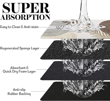 Dog Food Mats for Floors, Absorbent Dog Bowl Mat for Food and Water Dispenser Mat, Quick Dry Cat Food Mat Pet Supplies