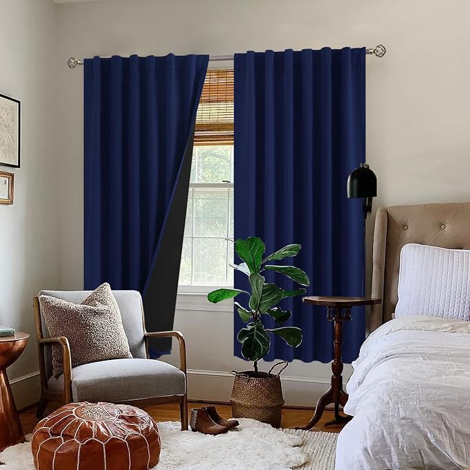 BGment Navy Blue 100% Blackout Curtains 72 Inches Long - Image 9