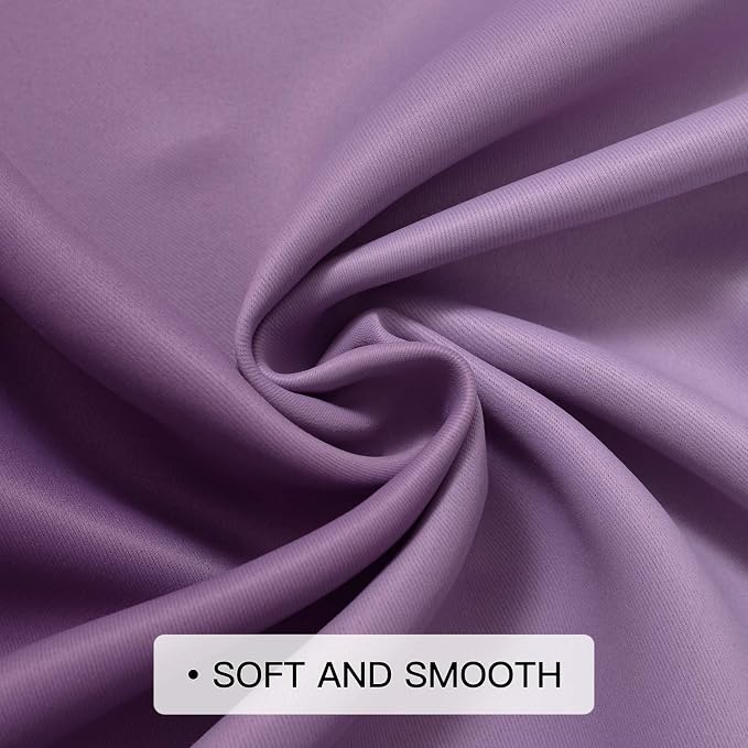 COSVIYA Grommet Room Darkening Ombre Purple Curtains W70xL63 inch | Purple and - Image 6