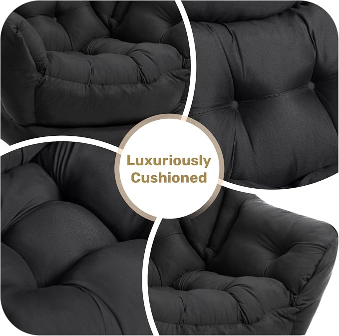 HollyHOME Lazy Chair with Foldable Ottoman, Accent Comfy Lounge Armchair and - Image 5