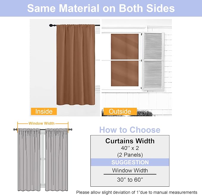 Simplebrand Ava Sun Baked Short Blackout Curtains - Image 8