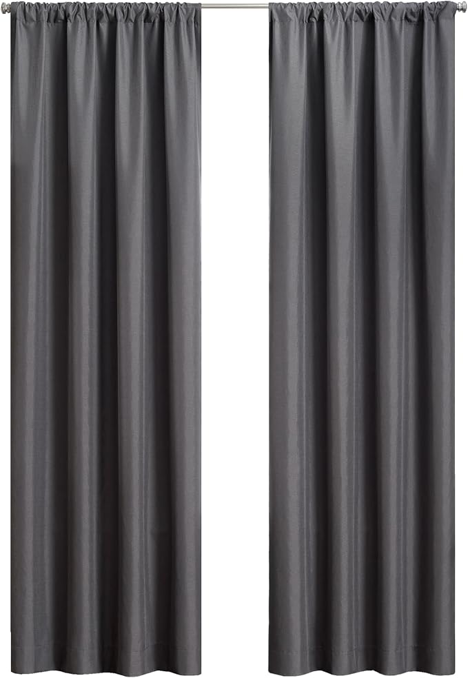 ECLIPSE Kendall Modern Blackout Thermal Rod Pocket Window Curtain - Image 15