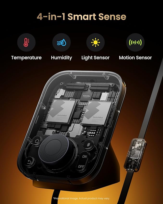 SwitchBot Hub 3 (3rd Gen), Smart Home Hub with 2.4" IPS Screen & Knob Control, WiFi Thermometer Hygrometer, IR Remote (Matter/Bluetooth 200m), Alexa/Google/Apple Home Compatible