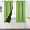 100% Blackout Curtains 40 x 63 Inch/Light Green Curtains 2 Panels by Lemomo