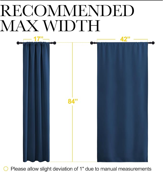 NICETOWN Blackout Curtains for Living Curtains, Moroccan Blue, 2 Panels - Image 5