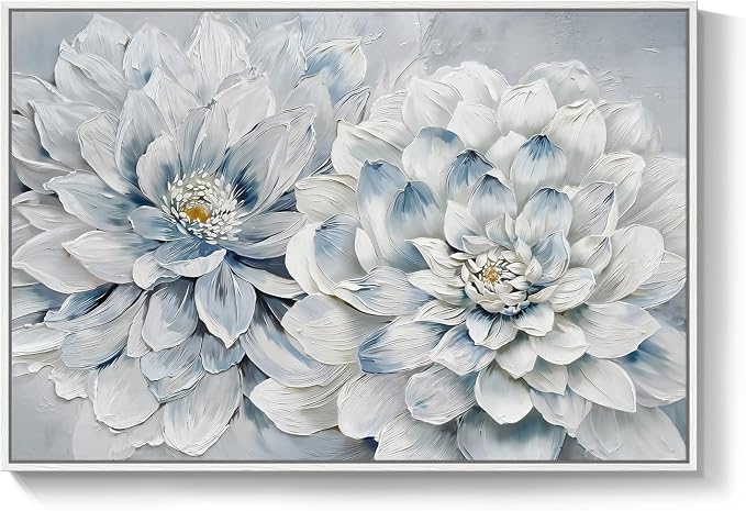 Framed Floral Wall Art, Modern Botanical Canvas Prints Artwork - Image 9