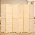 Bamboo Mesh Woven Room Divider 5.6FT, 6 Panel Folding Privacy Screen, Folding by JVVMNJLK