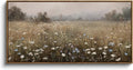 InSimSea Extra Large Framed Vintage Wall Art, Retro Wildflower Field, 20x40In | by InSimSeaArt