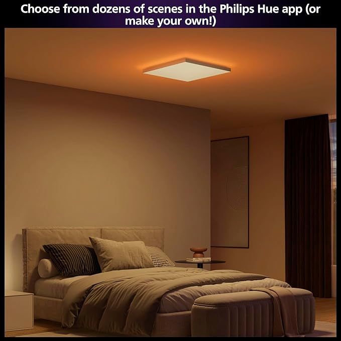 Philips Hue Datura Smart Ceiling Panel (Square 123.6in x 123.6in) White & Color Light, Bluetooth Compatible, Voice Control with Alexa, Apple Home & Google Assistant