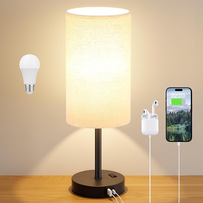 Dicoool 17.4" Bedside Lamp for Bedroom - Image 8