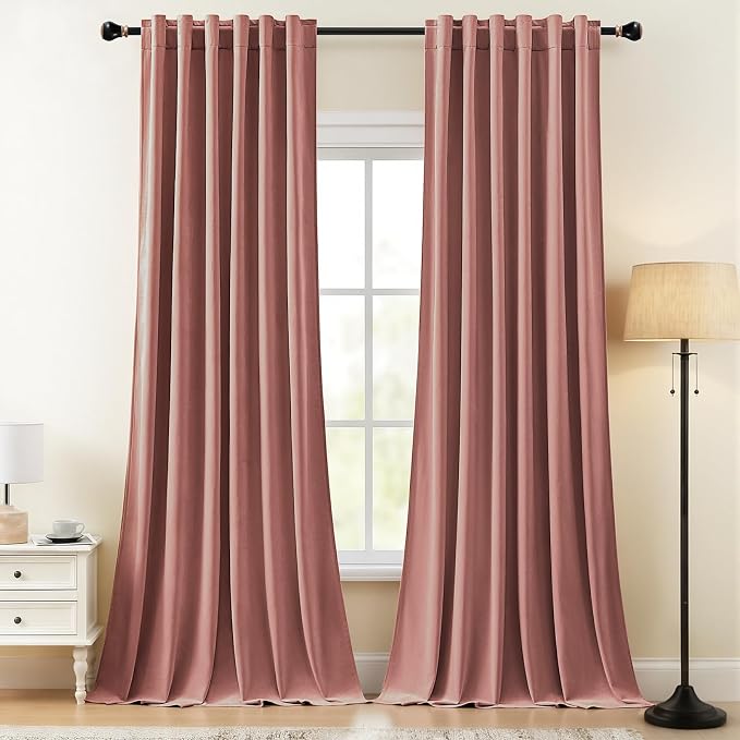 Blackout Velvet Curtains 84 Inches by AUSSPVOCT