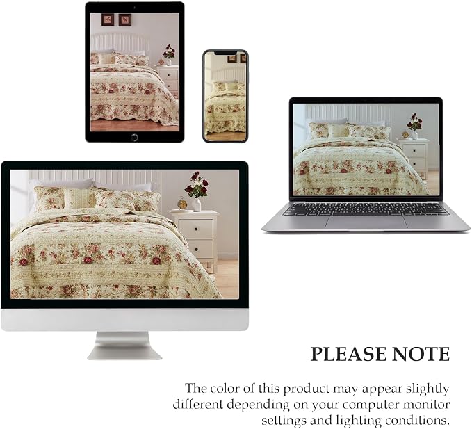 Greenland Home Antique Rose Full/Queen Quilt Set - Image 11