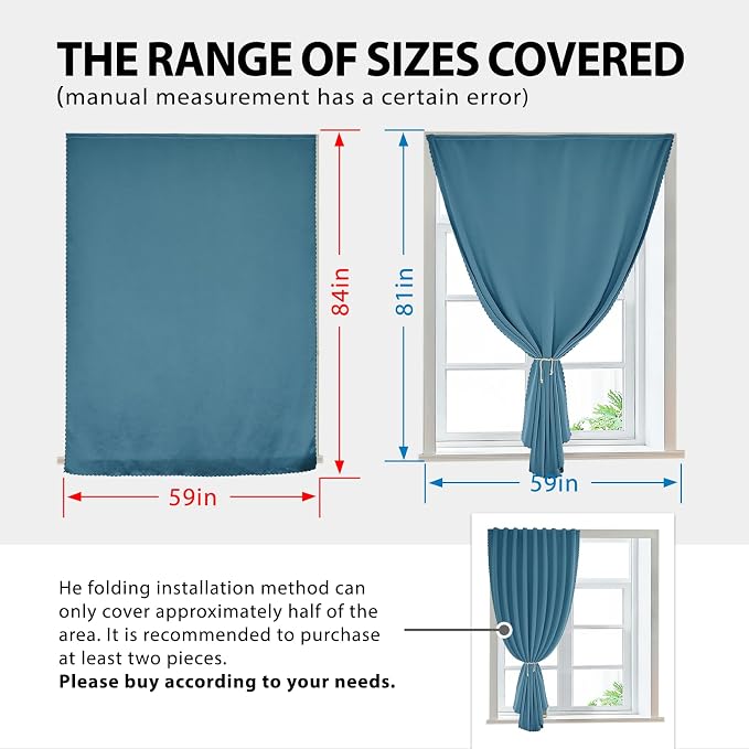 JILRON Magic Tape Stick on Portable Curtains - Image 3
