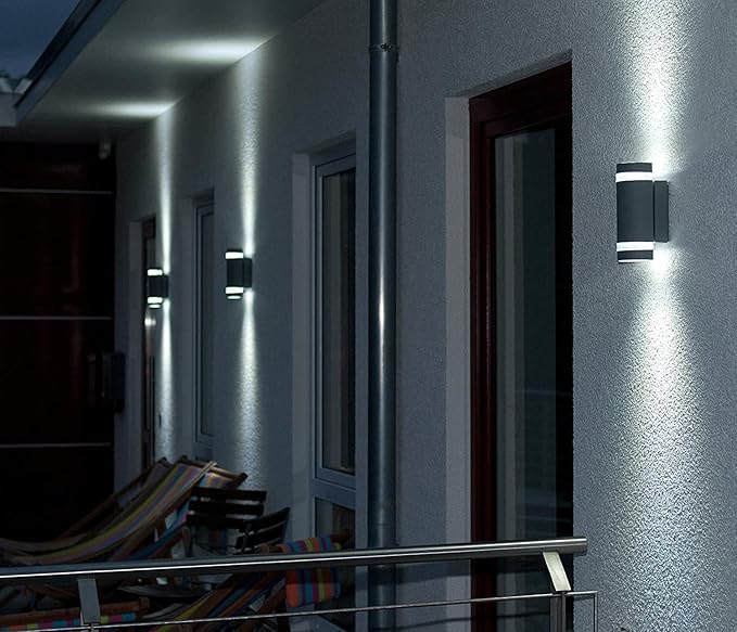 rosykite Porch Lights Outdoor Dusk to Dawn, Aluminum Outdoor Wall Light Fixture 6000K, Waterproof Wall Lamp Up and Down Lights Exterior Sconce Wall Lighting Fixture for House Doorway, ETL Listed