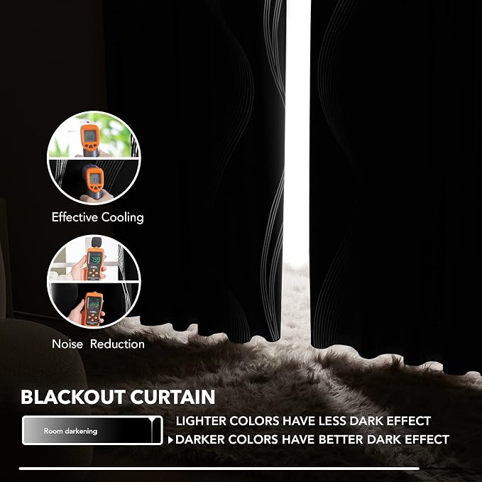 Deconovo Blackout Back Tab Curtains - Image 4