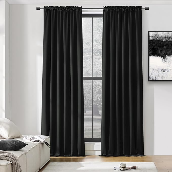 99 Percent Blackout Curtains Draperies by DONREN