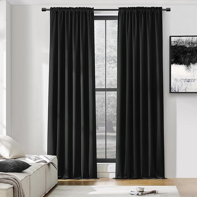 Extra Long 108 inch Length Blackout Curtains by DONREN