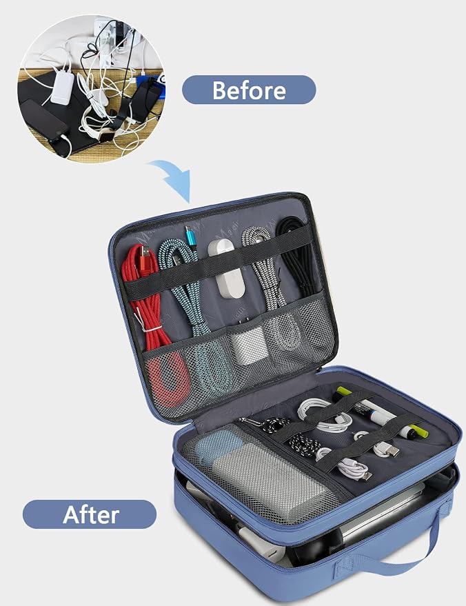 MATEIN Electronics Organizer Case, Cable Organizer Bag - Image 3