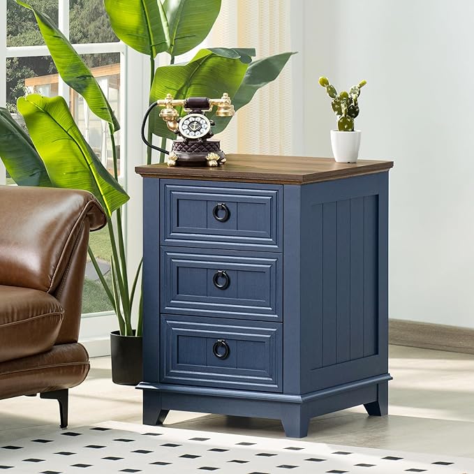 Joaxswe Farmhouse Nightstand Set 2 - Image 2