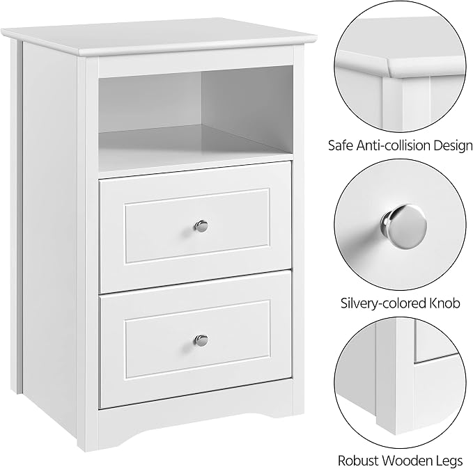 Yaheetech Tall Nightstand for Bedroom - Image 5
