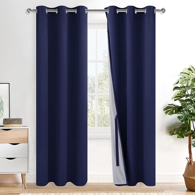 XWZO Full Shading Blackout Curtains 84 Inches Length by XWZO