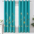 Teal Blackout Curtains 72 Inches Long, Grommet Curtains by ESTELARTEXTILER