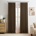 Blackout Curtains 84 Inches Long, Pinch Pleated Window Room Darkening Curtain by KEQIAOSUOCAI