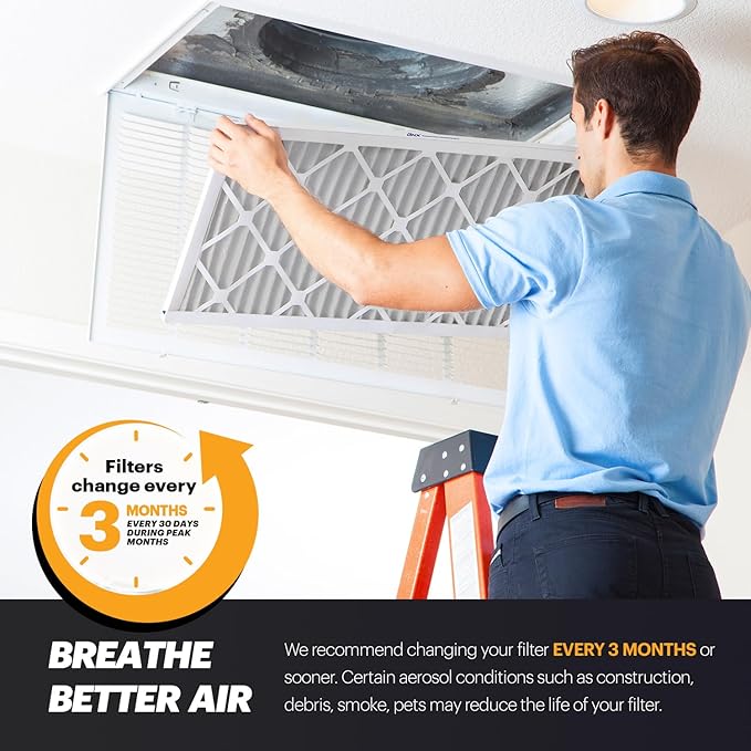 BNX TruFilter 20x20x4 (19.5’’ x 19.5’’ x 3.63‘’ Slim Fit) MERV 11 Air Filter 2-Pack - MADE IN USA - Air Conditioner Furnace Filters HVAC AC Furnace Filters for Dust, Pet, Mold, Pollen MPR 1200 FPR 7