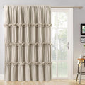 Boho Room Divider Curtains Single Panel, Rustic Rod Pocket Sliding Door Curtains by Homechoice+Decor