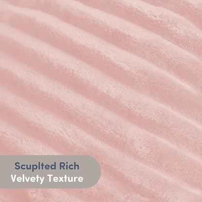 Nestl Reading Pillow with Shredded Memory Foam, Luxe Cut Plush Back Pillow for Sitting Up in Bed, Back and Arms Adjustable Support for Adult & Teens, Backrest Pillows with Washable Cover Peach Beige